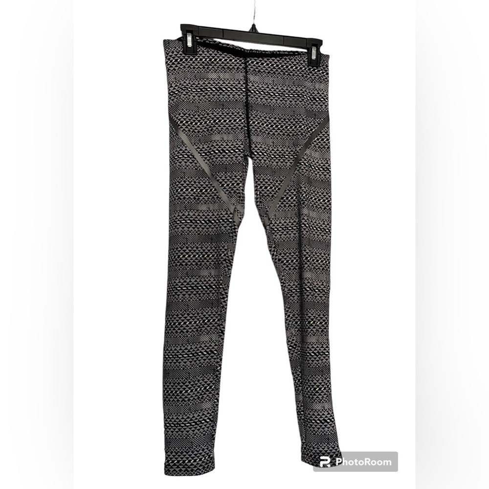 NIKE Lux Reflective Running Womens Leggings Small Black and White Geometric